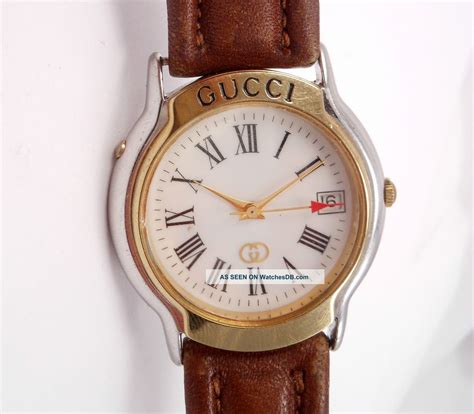 vintage gucci watch brown leather band|authentic Gucci rubber watch bands.